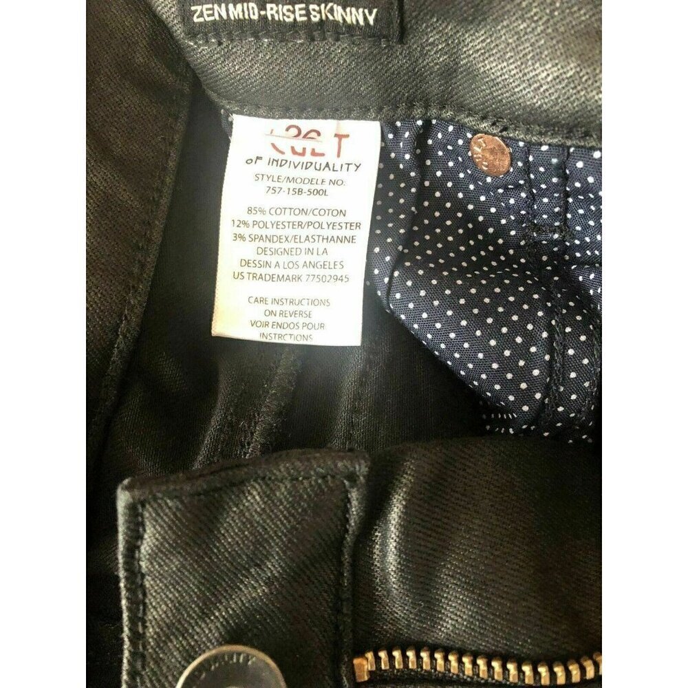 Cult of Individuality x Nasty Gal Black Zen Moto Denim Pants Women’s Size 26 - Picture 7 of 12